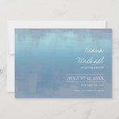 Aquarellreflektionen Hochzeit Dusty Blue ID774 Save The Date (Rückseite)