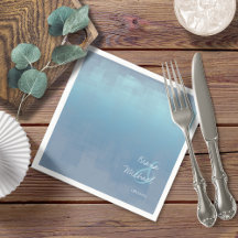 Aquarellreflektionen Hochzeit Dusty Blue ID774