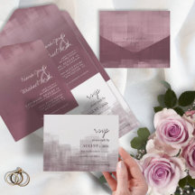 Aquarellreflektionen Hochzeit Mauve ID774