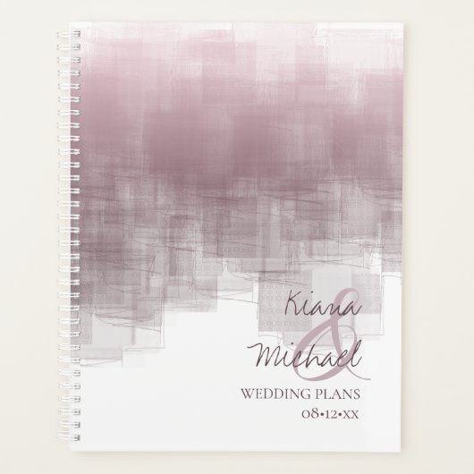 Aquarellreflektionen Hochzeit Mauve ID774 Planer (Vorderseite)