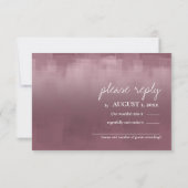 Aquarellreflektionen Hochzeit Mauve ID774 RSVP Karte (Rückseite)