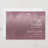 Aquarellreflektionen Hochzeit Mauve ID774 Save The Date (Rückseite)