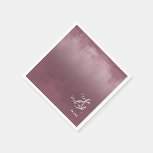 Aquarellreflektionen Hochzeit Mauve ID774 Serviette (Ecke)