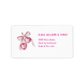 Aquarellrosa Beeren Girl individuelle Name Busines Adressaufkleber (Vorne)
