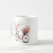 Aquarellrosa Bläserrad Kaffeetasse (Vorderseite Links)