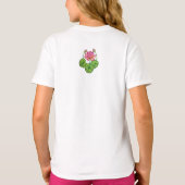 Aquarellrosa Lotus mit Buds & Blätter T-Shirt (Rückseite)