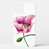 Aquarellrosa Mohn hübsche Blume Case-Mate iPhone Hülle (Rückseite)