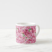Aquarellrosa-Peonies Espressotasse (Vorderseite Rechts)