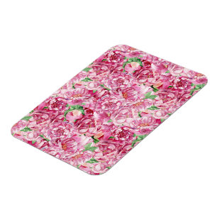 Aquarellrosa-Peonies Magnet