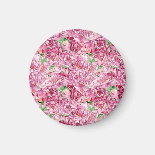 Aquarellrosa-Peonies Magnet (Vorne)