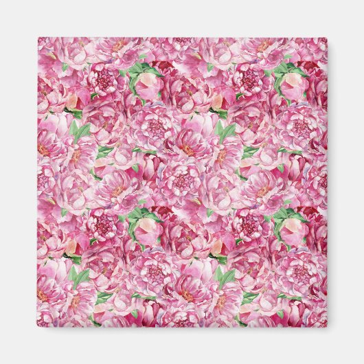 Aquarellrosa-Peonies Magnet (Vorne)