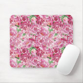 Aquarellrosa-Peonies Mousepad (Mit Mouse)