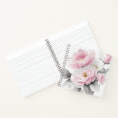 Aquarellrosa-Peonies Notizblock (Innenseite)