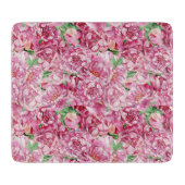Aquarellrosa-Peonies Schneidebrett (Vorderseite)
