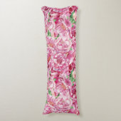 Aquarellrosa-Peonies Seitenschläferkissen (Vorderseite Vertikal)