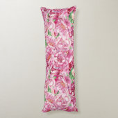 Aquarellrosa-Peonies Seitenschläferkissen (Rückseite (Vertikal))