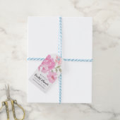 Aquarellrosa-Peonies | Skript-Brautparty Geschenkanhänger (Mit Garn)
