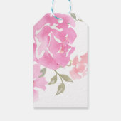 Aquarellrosa-Peonies | Skript-Brautparty Geschenkanhänger (Rückseite)