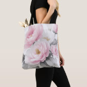 Aquarellrosa-Peonies Tasche (Von Nahem)
