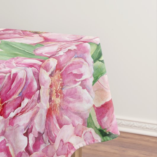 Aquarellrosa-Peonies Tischdecke (Beispiel)