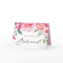 Aquarellrosa-Peonies werden Sie meine Bridesmaid s