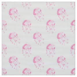 Aquarellrosa-Qualle-Stranddesign Stoff