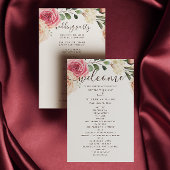 Aquarellrosa Rosen. Hochzeitskalender