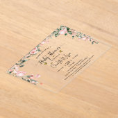 Aquarellrosa Rosen mit Schmetterlingen Kinderdusch Acryleinladungen (Ablage )