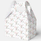 Aquarellrosa Rosen mit Schmetterlingen Kinderdusch Geschenkschachtel (Rückseite)