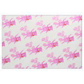 Aquarellrosa Teddybär mit Balloons Stoff (Fat Quarter (45,7 x 55,9 cm))