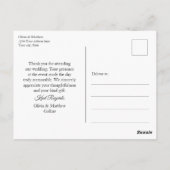 Aquarellrosa-Toronies. Gartenhochzeit Danke Postkarte (Rückseite)