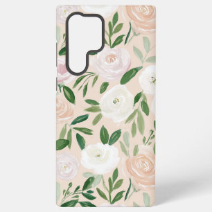 Aquarellrosen und botanisches Grün in Rosa Samsung Galaxy Hülle