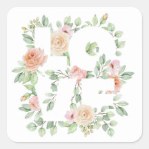 Aquarellrosen und Grünes LIEBEN Valentinstag