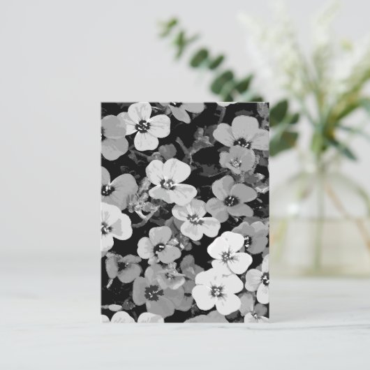 Aquarellrot - Blume 2 Feiertagspostkarte (Stehend Vorderseite)