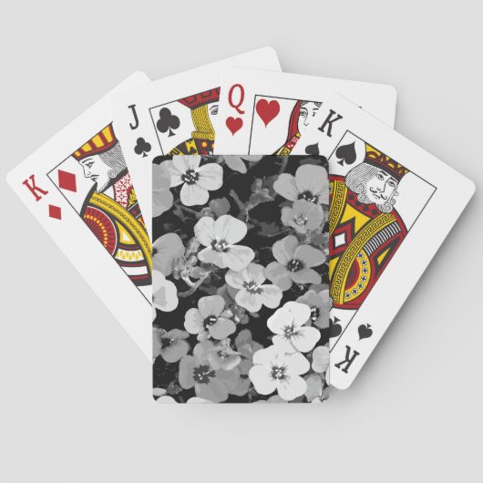 Aquarellrot - Blume 2 Spielkarten (Rückseite)