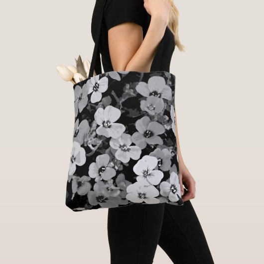 Aquarellrot - Blume 2 Tasche (Von Nahem)