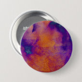 Aquarellrot-gelb-blaue lila Grafik Button (Vorne & Hinten)