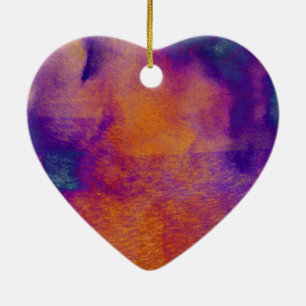 Aquarellrot-gelb-blaue lila Grafik Keramikornament