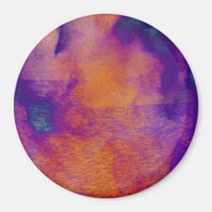 Aquarellrot-gelb-blaue lila Grafik Magnet