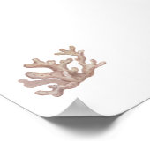 Aquarellrot-Muscheldruck Poster (Ecke)