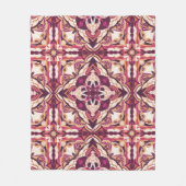 Aquarellrot Red Azulejo Spanish Tile Fleecedecke (Vorderseite)