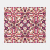 Aquarellrot Red Azulejo Spanish Tile Fleecedecke (Vorderseite (Horizontal))