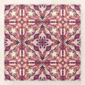 Aquarellrot Red Azulejo Spanish Tile Glasuntersetzer (Vorderseite)