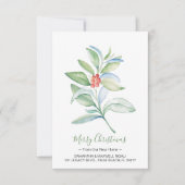 Aquarellrot und Grün Wir bewegten Weihnachtskarte RSVP Karte (Vorderseite)