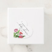 Aquarellrote Blume Kinderdusche Geschenkanhänger (Beispiel)