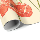 Aquarellrote Mohnchen. Nahtlose Muster. Wild fl Geschenkpapier (Rolleneckpunkt)