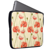Aquarellrote Mohnchen. Nahtlose Muster. Wild fl Laptopschutzhülle (Vorne Rechts)
