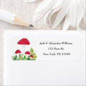 Aquarellroter Rollstuhl Niedliche Rücksendeadresse (Insitu)