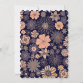 Aquarellrücken Rosa Rosa Blütenblau Save The Date (Rückseite)