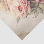 Aquarellrücklaufkamera alte Fotos Rose Seidenpapier (Detail)